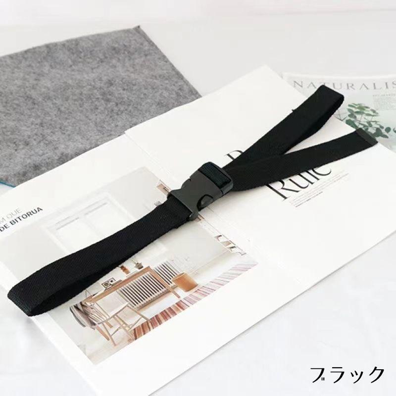 plusnao ベルト レディース メンズ 男女兼用 穴なし 布ベルト