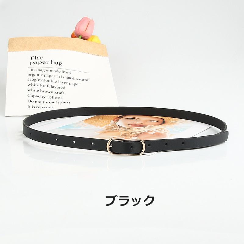 ベルト レディース 女性 婦人 ファッション小物 服飾小物 細ベルト レザー調 シンプル サイズ調節 かわいい おしゃれ カジュアル | plusnao | 10