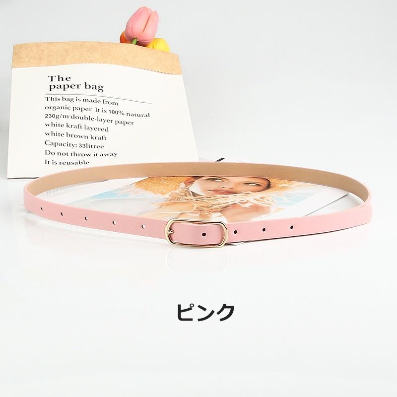 ベルト レディース 女性 婦人 ファッション小物 服飾小物 細ベルト レザー調 シンプル サイズ調節 かわいい おしゃれ カジュアル | plusnao | 13