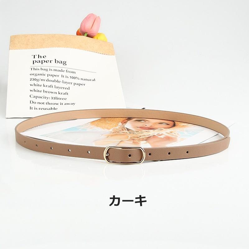 ベルト レディース 女性 婦人 ファッション小物 服飾小物 細ベルト レザー調 シンプル サイズ調節 かわいい おしゃれ カジュアル | plusnao | 14