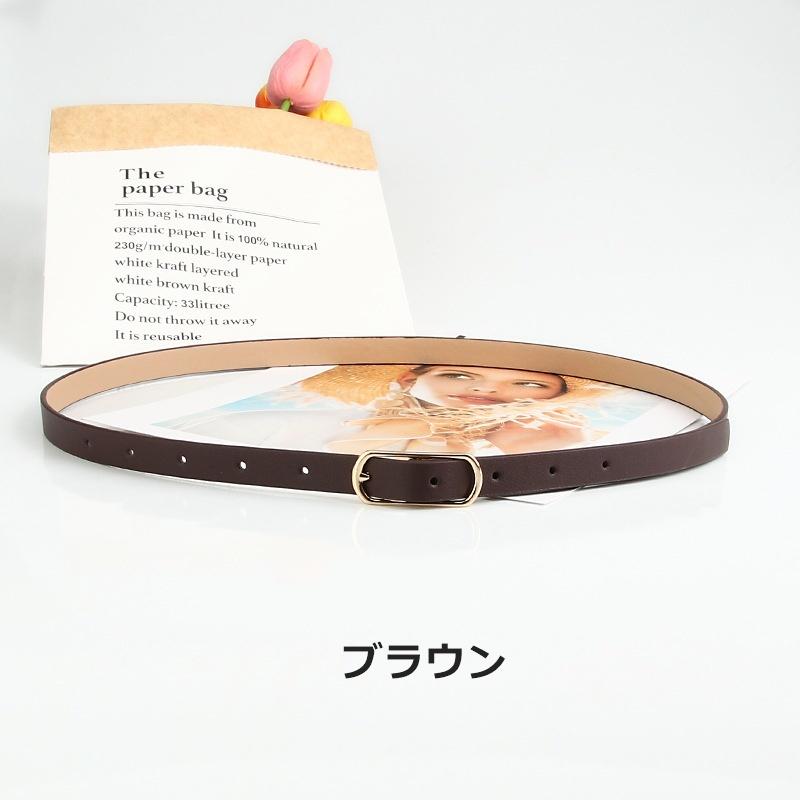 ベルト レディース 女性 婦人 ファッション小物 服飾小物 細ベルト レザー調 シンプル サイズ調節 かわいい おしゃれ カジュアル | plusnao | 16