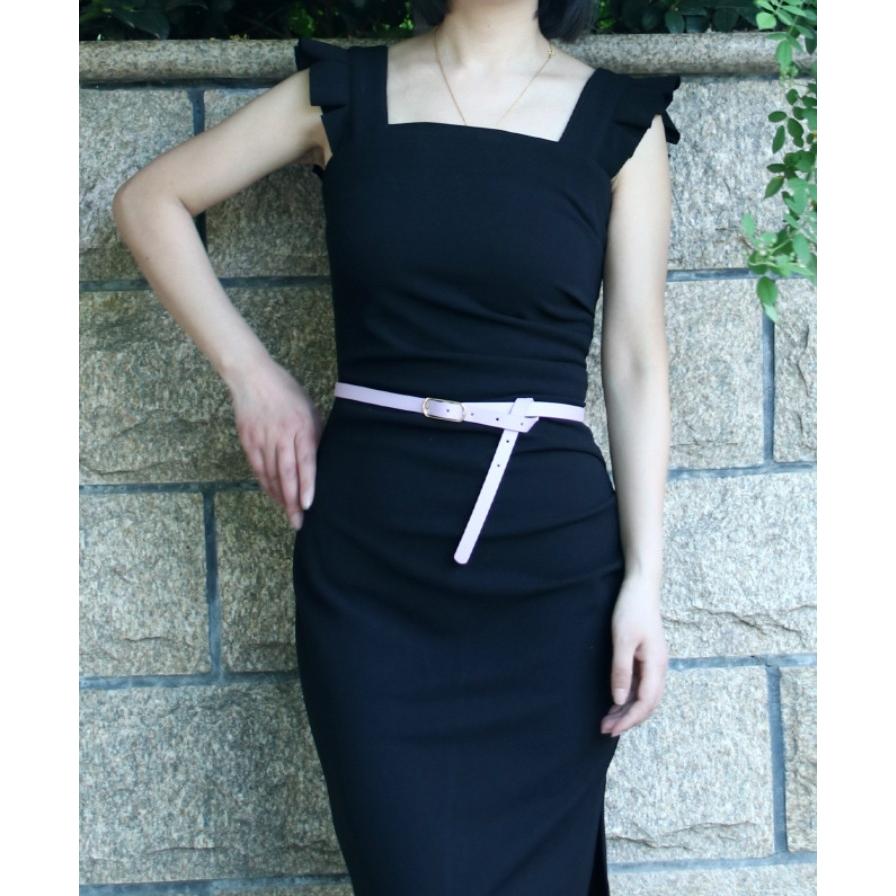 ベルト レディース 女性 婦人 ファッション小物 服飾小物 細ベルト レザー調 シンプル サイズ調節 かわいい おしゃれ カジュアル | plusnao | 01