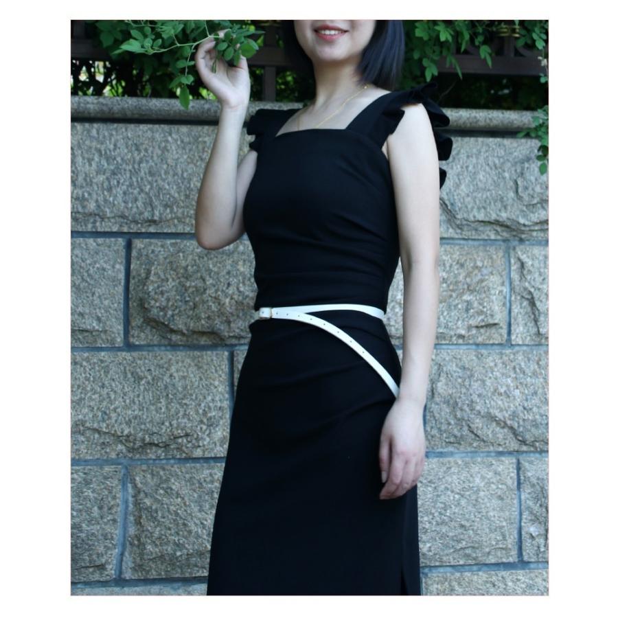 ベルト レディース 女性 婦人 ファッション小物 服飾小物 細ベルト レザー調 シンプル サイズ調節 かわいい おしゃれ カジュアル | plusnao | 02