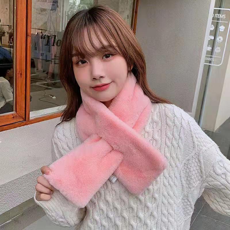 ティペット マフラー レディース 女性用 無地 かわいい おしゃれ シンプル 防寒 もこもこ ふわふわ あったか 暖かい 普段使い カラバリ豊富 プレ | plusnao | 01