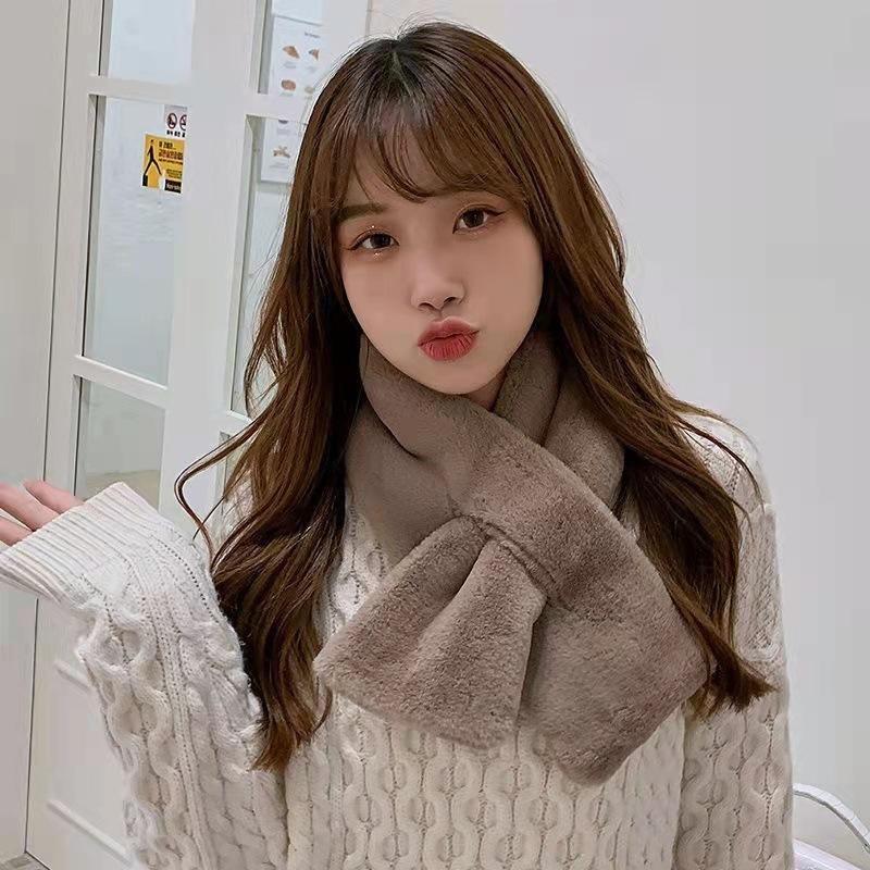 ティペット マフラー レディース 女性用 無地 かわいい おしゃれ シンプル 防寒 もこもこ ふわふわ あったか 暖かい 普段使い カラバリ豊富 プレ | plusnao | 02