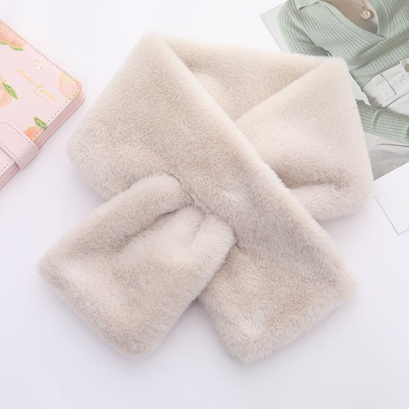 ティペット マフラー レディース 女性用 無地 かわいい おしゃれ シンプル 防寒 もこもこ ふわふわ あったか 暖かい 普段使い カラバリ豊富 プレ | plusnao | 07