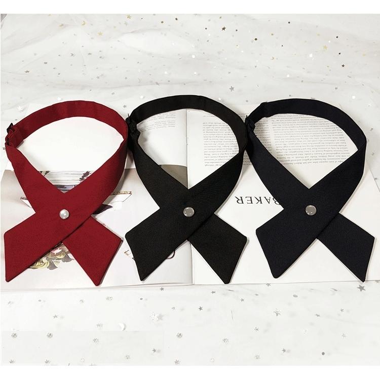 クロスタイ 学生用リボン ネクタイ レディース 制服 学生服 業務用 レストラン キッチン イベント パーティー コスチューム 衣装 無地 単色 シン | plusnao | 03