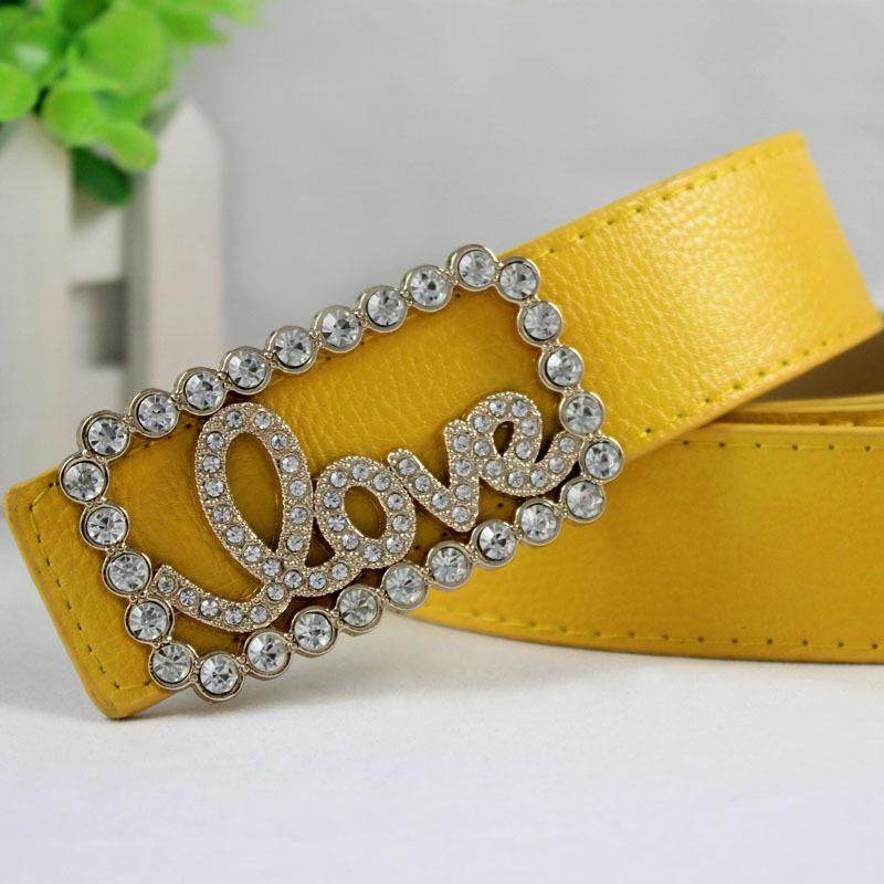 ベルト レディース バックル ラインストーン ロゴ Love フェイクレザー 穴あり 金具 サイズ調整 ファッション シンプル ゴージャス エレガント プラスナオ Paypayモール店 通販 Paypayモール