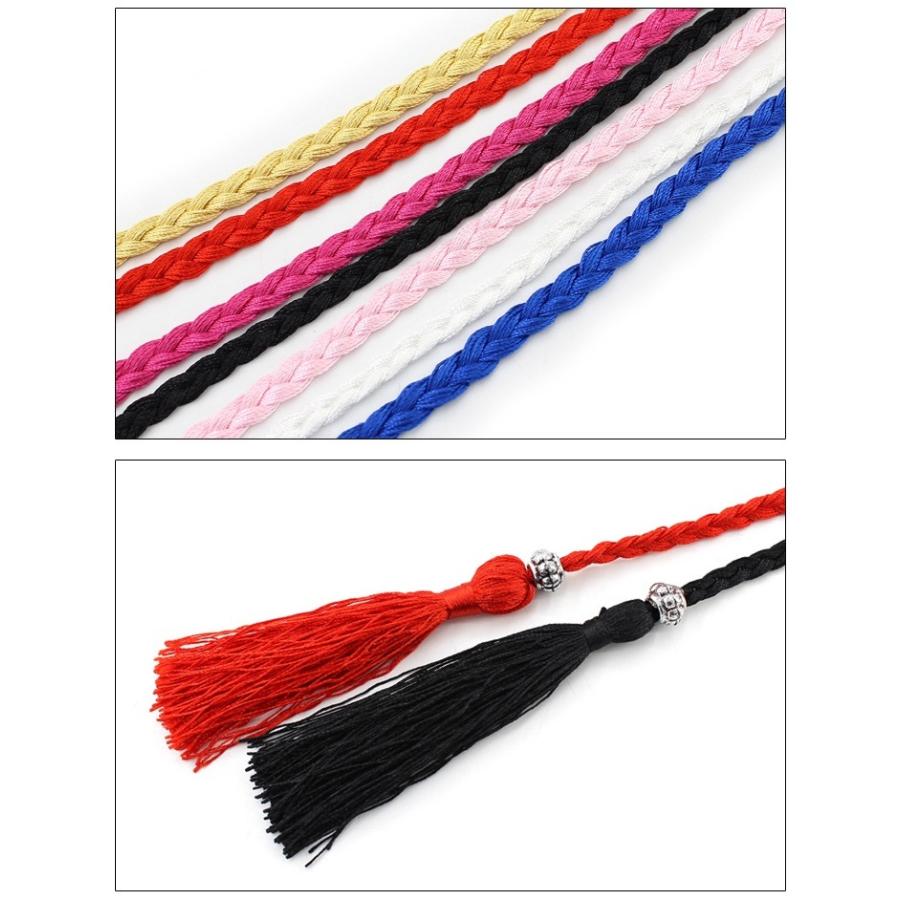 紐ベルト ロープベルト 装飾ベルト ファッション小物 レディース 女性 ひも ロープ 飾りベルト タッセル シンプル おしゃれ カジュアル | plusnao | 12