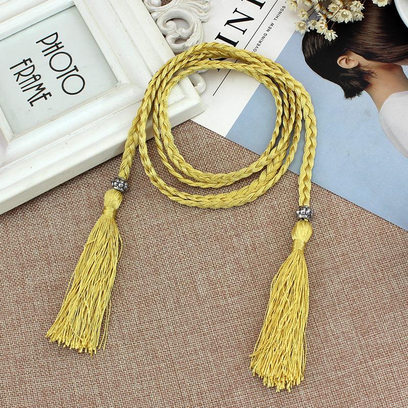 紐ベルト ロープベルト 装飾ベルト ファッション小物 レディース 女性 ひも ロープ 飾りベルト タッセル シンプル おしゃれ カジュアル | plusnao | 04