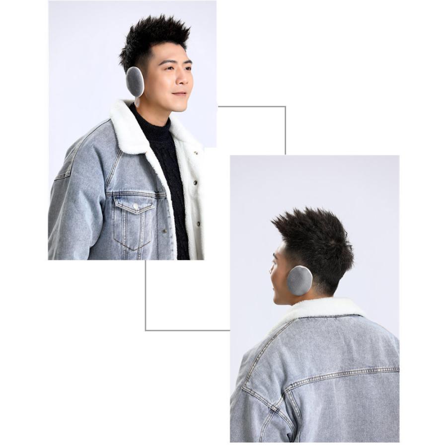 耳あて イヤーマフ 耳カバー イヤーウォーマー 防寒 あったか 暖かい 耳袋 イヤーバッグ コンパクト 防風 保温 男女兼用 ユニセックス メンズ レ | plusnao | 15