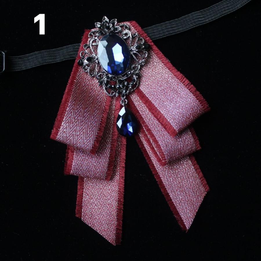 蝶ネクタイ リボンタイ リボン メンズ 男性 レディース 女性 アクセサリー ファッション雑貨 ラインストーン おしゃれ かわいい イベント シャツ | plusnao | 03