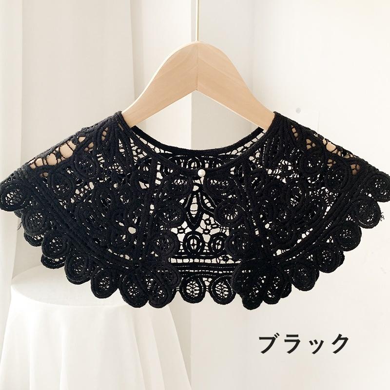 付け襟 つけ襟 レディース 女性 婦人 かぎ針編み レース羽織 ボレロ 透かし 重ね着風 おしゃれ かわいい カジュアル | plusnao | 11