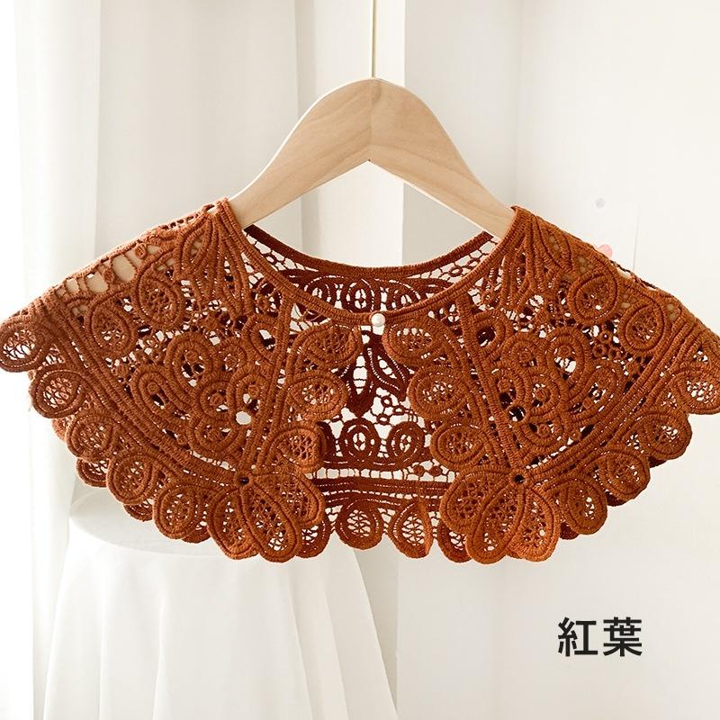 付け襟 つけ襟 レディース 女性 婦人 かぎ針編み レース羽織 ボレロ 透かし 重ね着風 おしゃれ かわいい カジュアル | plusnao | 12