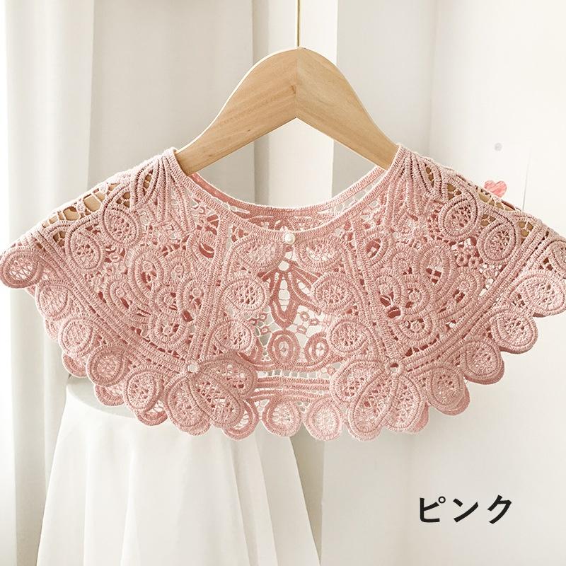 付け襟 つけ襟 レディース 女性 婦人 かぎ針編み レース羽織 ボレロ 透かし 重ね着風 おしゃれ かわいい カジュアル | plusnao | 14