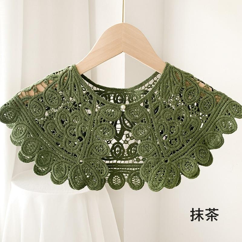 付け襟 つけ襟 レディース 女性 婦人 かぎ針編み レース羽織 ボレロ 透かし 重ね着風 おしゃれ かわいい カジュアル | plusnao | 17