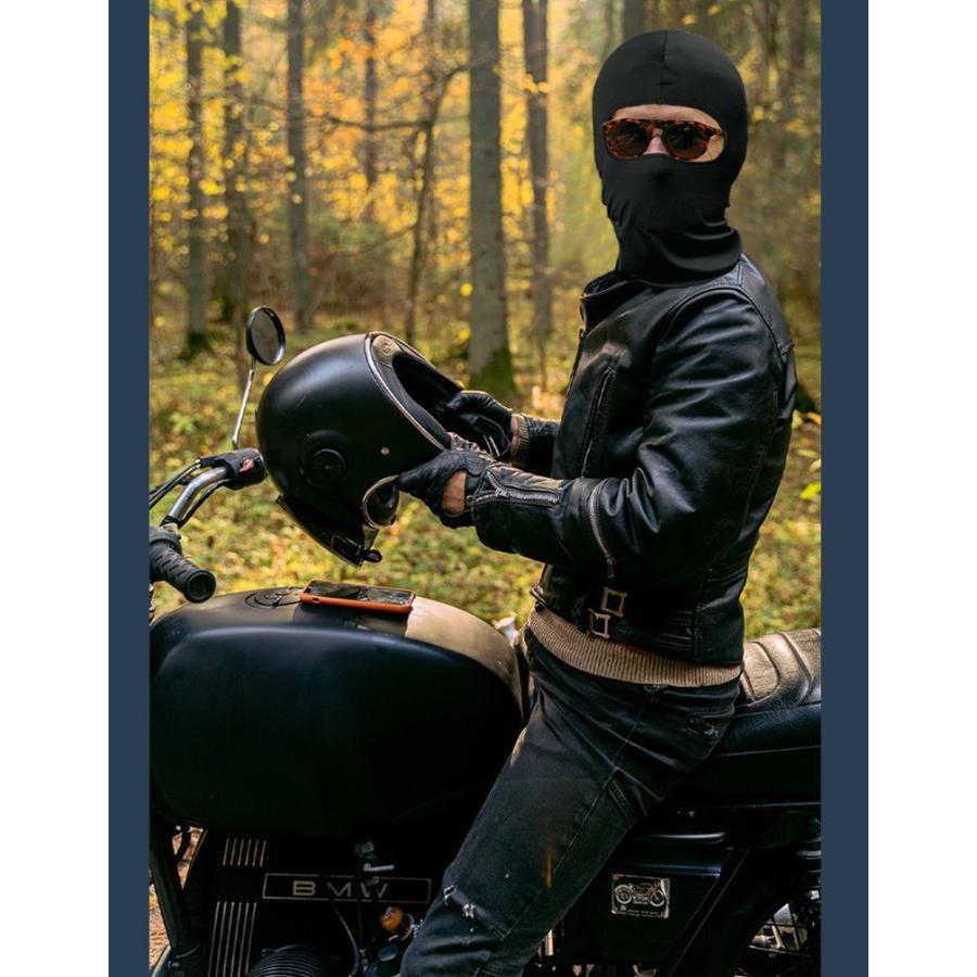 フェイスマスク バラクラバ バイク用 メンズ レディース 男女兼用 ヘルメットインナー ツーリング サイクリング 目だし帽 スキー スノボー サバイバ｜plusnao｜02