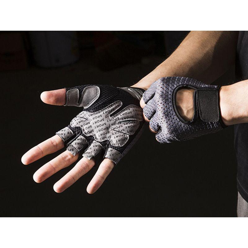 ハーフフィンガーグローブ 自転車 運転 サイクルグローブ サイクリング トレーニング フィットネス ドライビンググローブ 指なし 滑り止め オープンフ | ブランド登録なし | 05