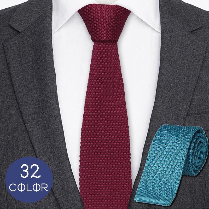 plusnao（プラスナオ） ネクタイ ニットタイ 剣先 145cm 5cm幅 メンズ