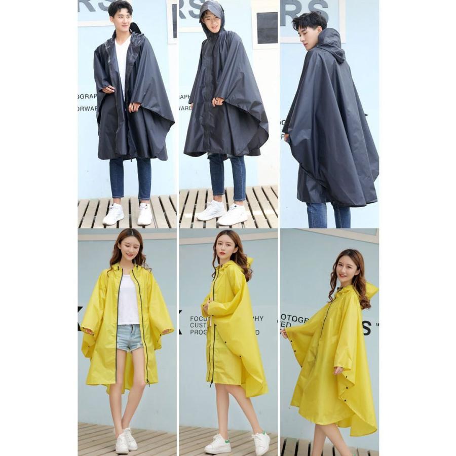 レインポンチョ 収納袋付き 男女兼用 レインコート レインウェア 雨具