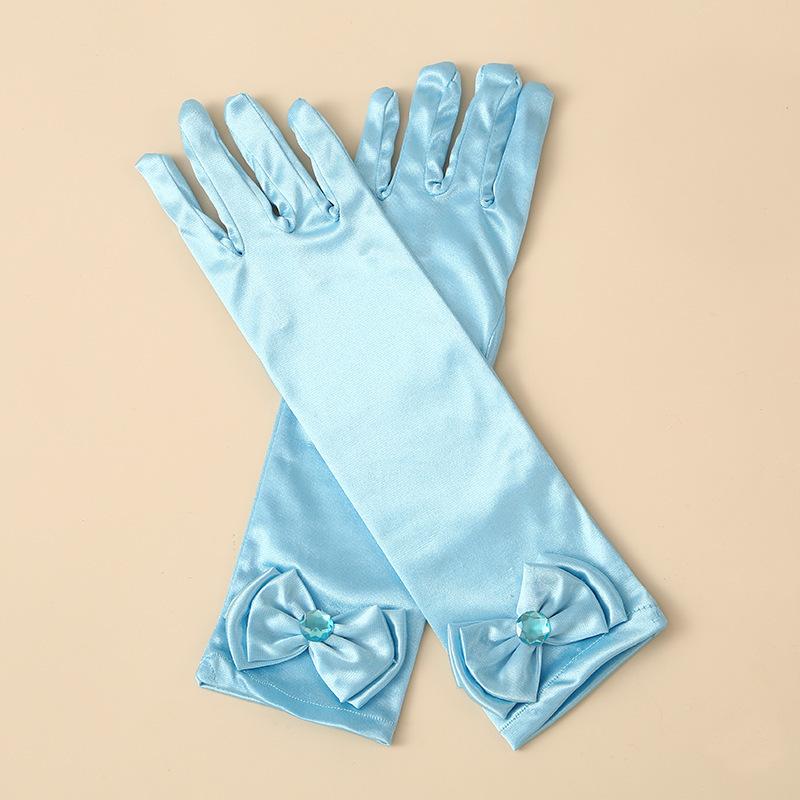 手袋 グローブ 女の子 子供用 袖 ロング ドレス用 女児 幼児 子ども キッズ ジュニア リボン付き プリンセス お姫様 結婚式 かわいい おしゃれ | plusnao | 07