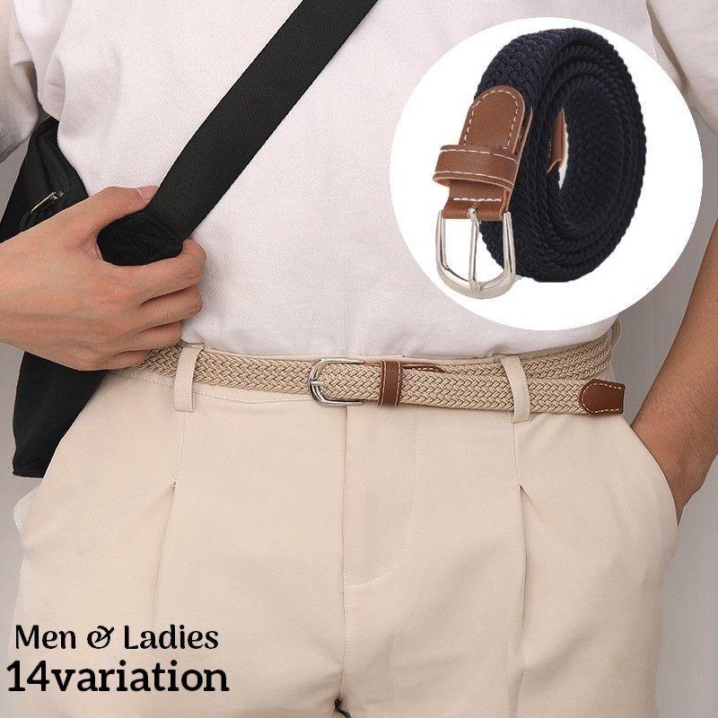 メッシュベルト メンズ レディース キャンバス バックル 編み込み ウエストマーク カジュアル ピンバックル ファッションベルト | plusnao
