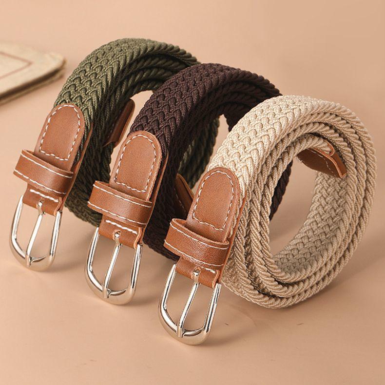 メッシュベルト メンズ レディース キャンバス バックル 編み込み ウエストマーク カジュアル ピンバックル ファッションベルト | plusnao | 04