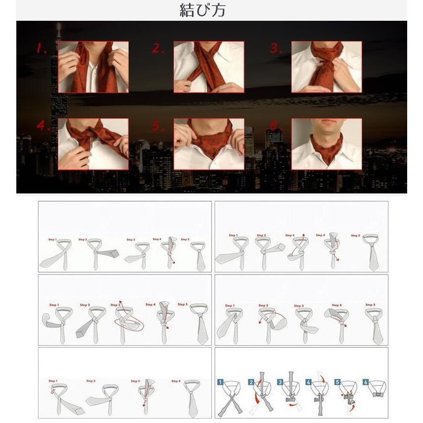 アスコットタイ 単品 ストールタイプ フォーマル メンズ 男性用 紳士用 結婚式 二次会 パーティー イベント 講演会 カジュアル 無地 ペイズリー柄 | plusnao | 08