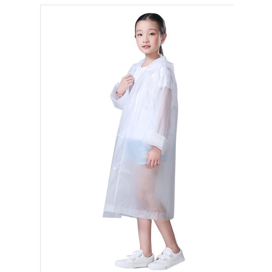 レインコート 雨ガッパ キッズ ジュニア 子ども用 子供服 女の子 長袖 長め スナップボタン フード付き 透け感 無地 単色 シンプル かわいい 防 プラスナオ Paypayモール店 通販 Paypayモール