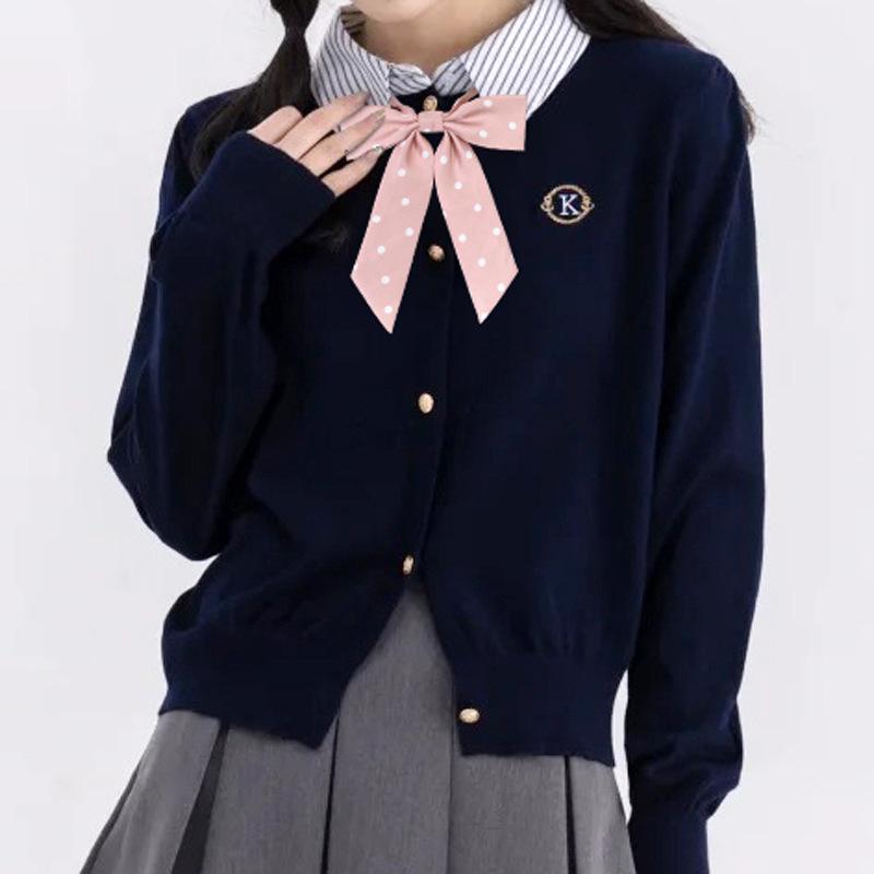 リボンタイ スクール風 制服リボン 単品 1個 ドット柄 水玉 蝶ネクタイ レディース 女性用 女子 学生服 コスプレ 学校 ブレザー カジュアル デ | plusnao | 03