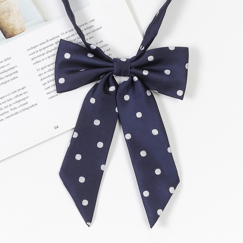 リボンタイ スクール風 制服リボン 単品 1個 ドット柄 水玉 蝶ネクタイ レディース 女性用 女子 学生服 コスプレ 学校 ブレザー カジュアル デ | plusnao | 07