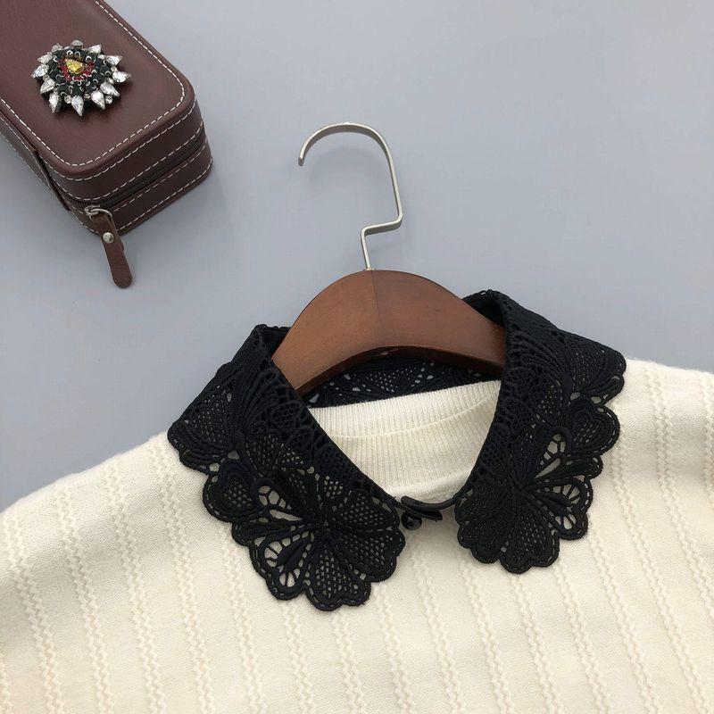 つけ襟 付け襟 単品 1個 レディース 女性 婦人 角襟 レース 刺繍風