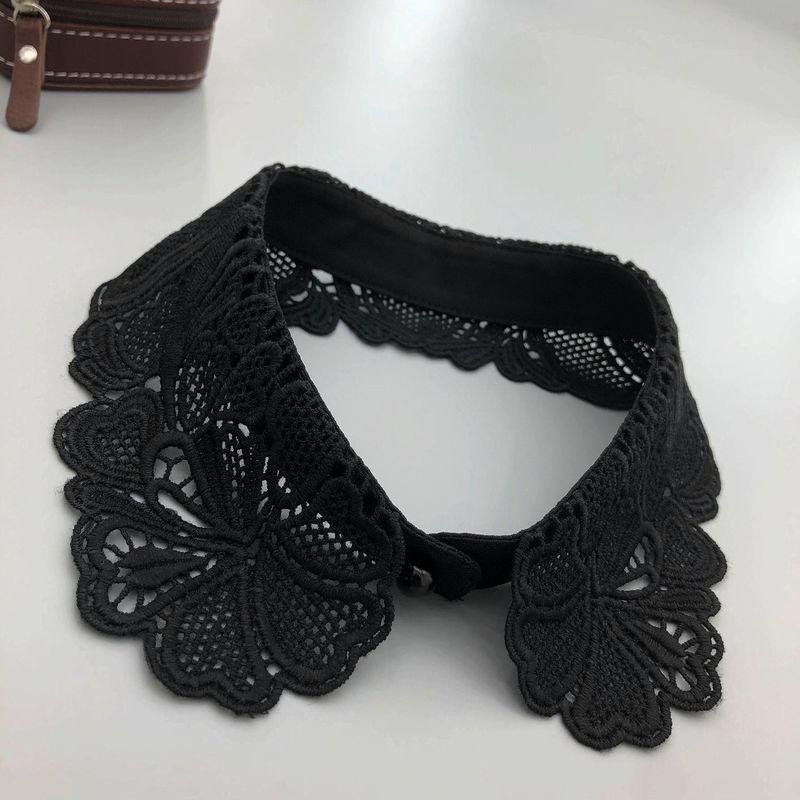 つけ襟 付け襟 単品 1個 レディース 女性 婦人 角襟 レース 刺繍風