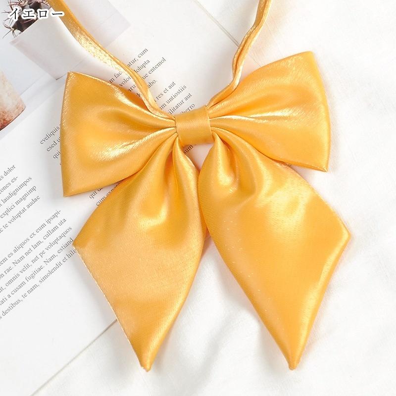 リボンタイ 蝶ネクタイ リボンネクタイ レディース 女性 お揃い ペアルック ファッション雑貨 学生風 制服風 女子高生風 JK風 無地 シンプル カ | plusnao | 07