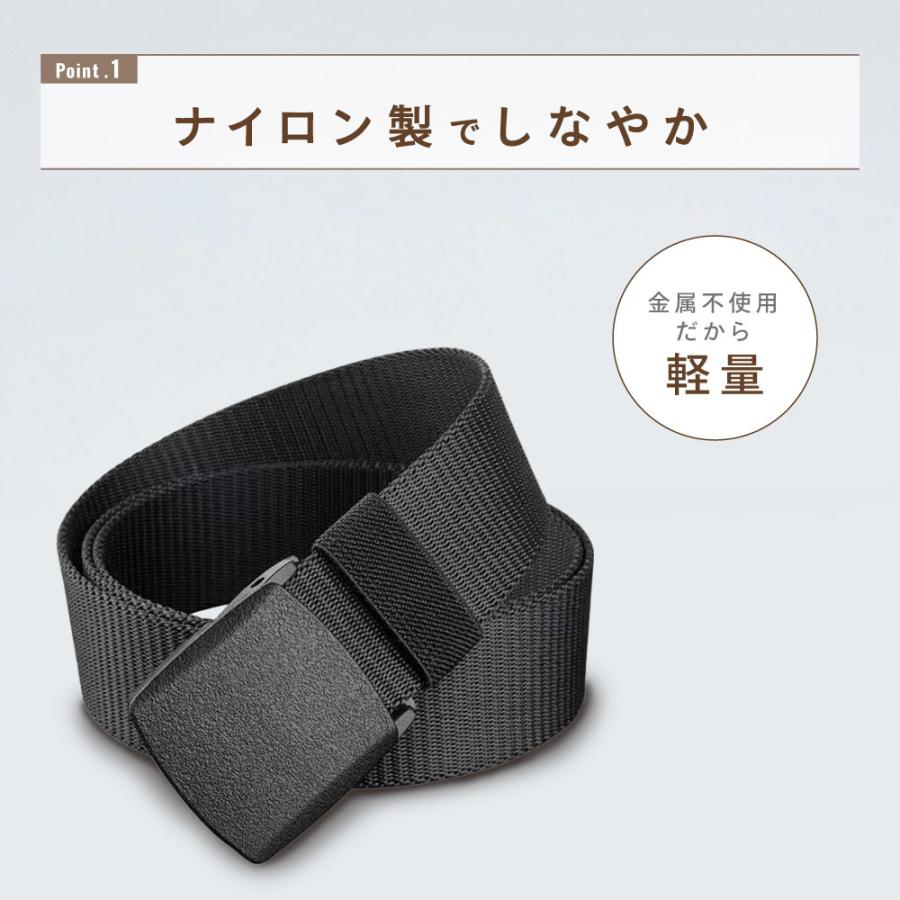 ナイロンベルト メンズ レディース ベルト ガチャベルト 無段階調整