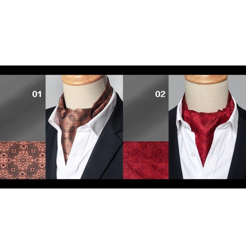 アスコットタイ ストールタイプ フォーマル メンズ 男性用 紳士用 総柄 ペイズリー柄 迷彩 結婚式 二次会 パーティー イベント 講演会 おしゃれ | plusnao | 01