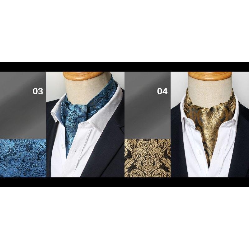 アスコットタイ ストールタイプ フォーマル メンズ 男性用 紳士用 総柄 ペイズリー柄 迷彩 結婚式 二次会 パーティー イベント 講演会 おしゃれ | plusnao | 02