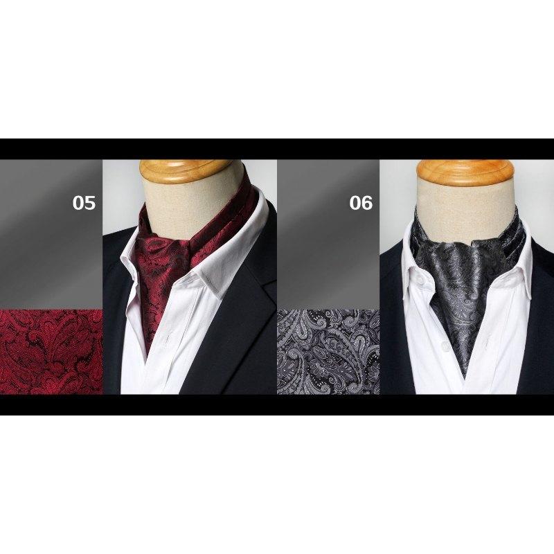 アスコットタイ ストールタイプ フォーマル メンズ 男性用 紳士用 総柄 ペイズリー柄 迷彩 結婚式 二次会 パーティー イベント 講演会 おしゃれ | plusnao | 03