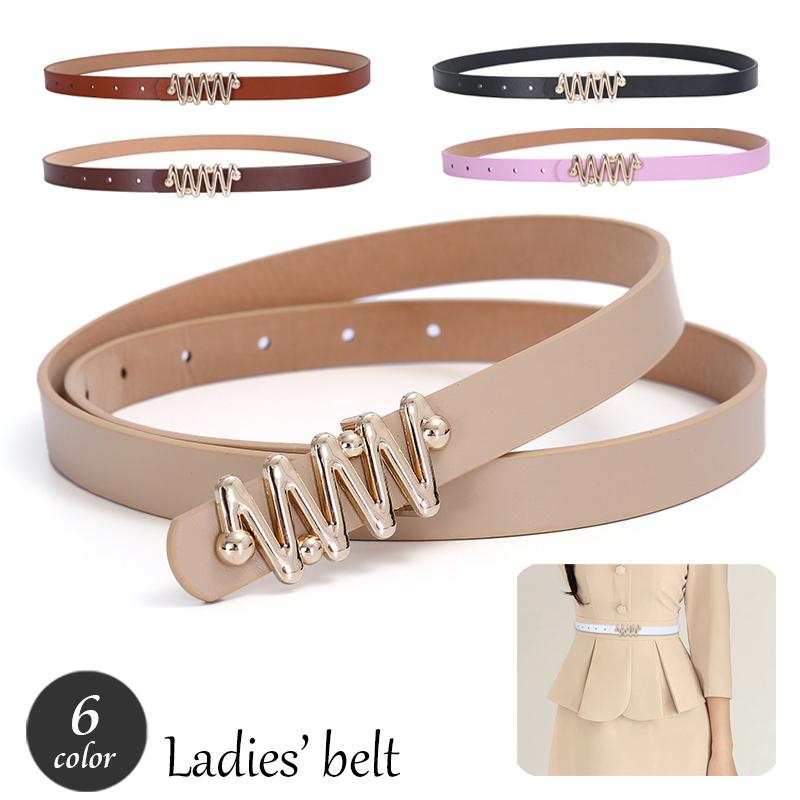 plusnao（プラスナオ） ベルト レディース レザー調 ギザギザ おしゃれ