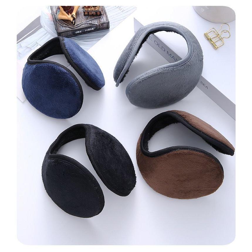 イヤーマフ イヤーウォーマー 耳あて 耳当て 男女兼用 フリース 裏起毛 裏ボア エコファー 防寒 防風 暖かい 保温 | plusnao | 07