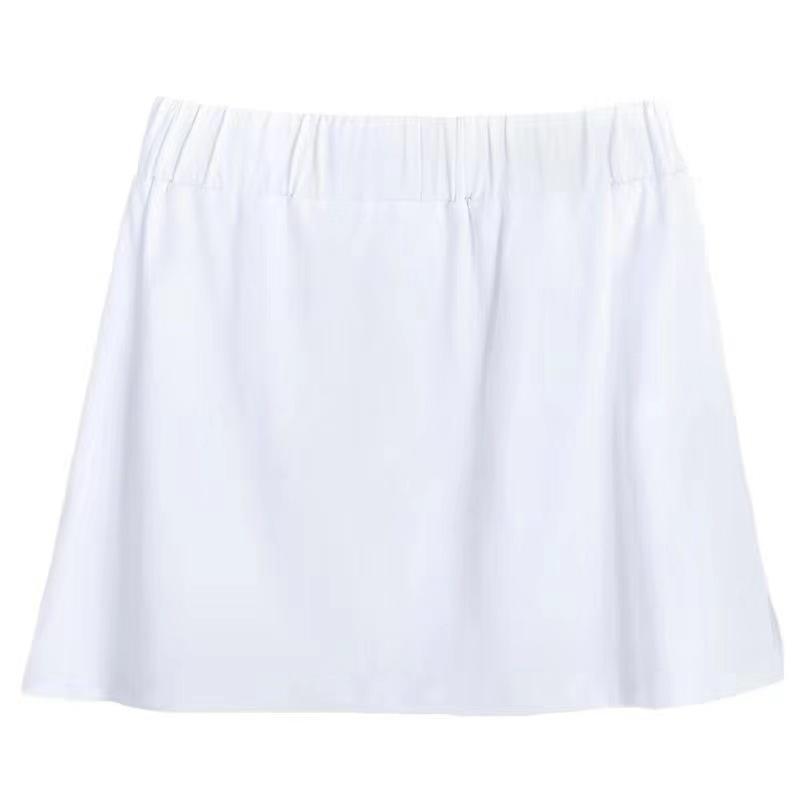 付け裾 つけ裾 レディース フェイクレイヤード 重ね着風 スリット入り ウエストゴム 無地 単色 シンプル 体型カバー トップス レイヤード風 女性用 | plusnao | 09