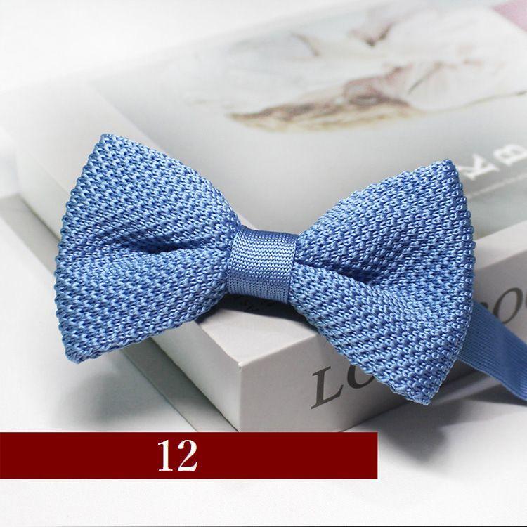 蝶ネクタイ ボウタイ メンズ レディース 男女兼用 ユニセックス ニット フォーマル リボン 調節可能 ソリッドカラー シンプル おしゃれ ファッショ | plusnao | 12