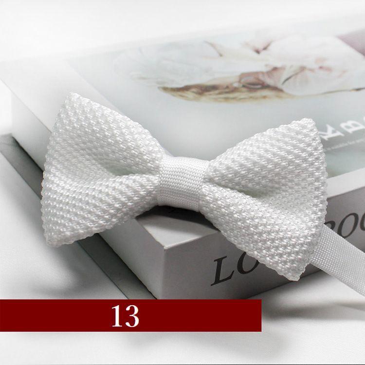 蝶ネクタイ ボウタイ メンズ レディース 男女兼用 ユニセックス ニット フォーマル リボン 調節可能 ソリッドカラー シンプル おしゃれ ファッショ | plusnao | 13