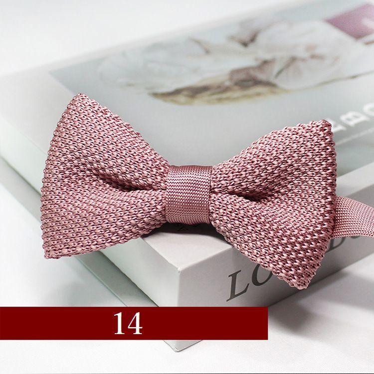 蝶ネクタイ ボウタイ メンズ レディース 男女兼用 ユニセックス ニット フォーマル リボン 調節可能 ソリッドカラー シンプル おしゃれ ファッショ | plusnao | 14