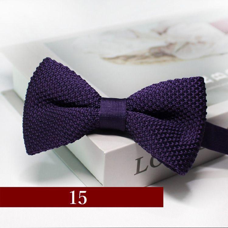 蝶ネクタイ ボウタイ メンズ レディース 男女兼用 ユニセックス ニット フォーマル リボン 調節可能 ソリッドカラー シンプル おしゃれ ファッショ | plusnao | 15