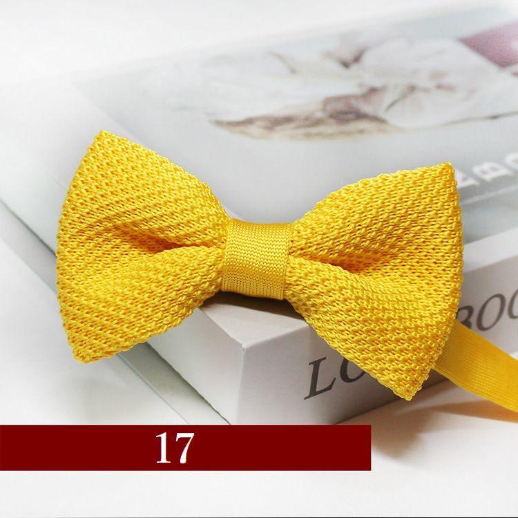 蝶ネクタイ ボウタイ メンズ レディース 男女兼用 ユニセックス ニット フォーマル リボン 調節可能 ソリッドカラー シンプル おしゃれ ファッショ | plusnao | 17