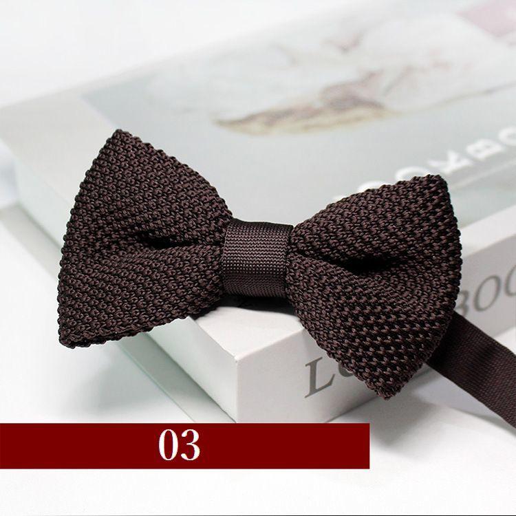 蝶ネクタイ ボウタイ メンズ レディース 男女兼用 ユニセックス ニット フォーマル リボン 調節可能 ソリッドカラー シンプル おしゃれ ファッショ | plusnao | 03