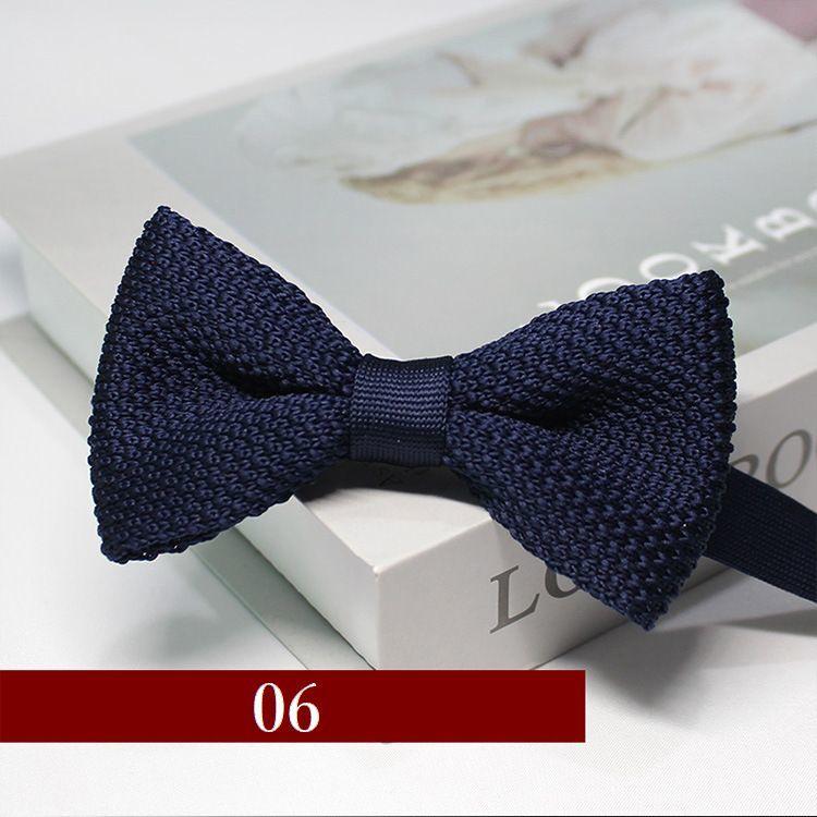 蝶ネクタイ ボウタイ メンズ レディース 男女兼用 ユニセックス ニット フォーマル リボン 調節可能 ソリッドカラー シンプル おしゃれ ファッショ | plusnao | 06