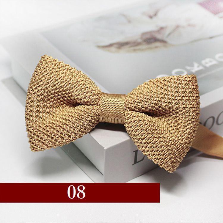 蝶ネクタイ ボウタイ メンズ レディース 男女兼用 ユニセックス ニット フォーマル リボン 調節可能 ソリッドカラー シンプル おしゃれ ファッショ | plusnao | 08