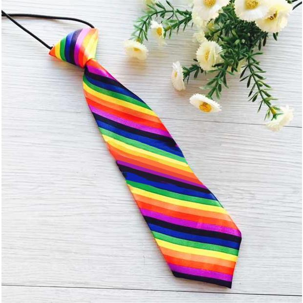 ネクタイ キッズ 男の子 女の子 ストライプ モノトーン レインボー カラフル シルク風 ファッション 小物 おしゃれ かわいい フォーマル スーツ | plusnao | 04